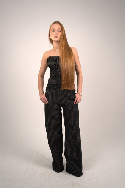 Women’s Black Striped Tailor Pants
