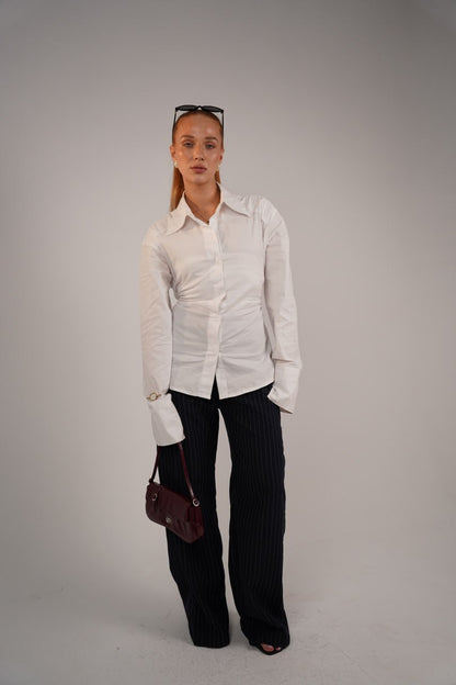 Women’s Navy Striped Tailor Pants