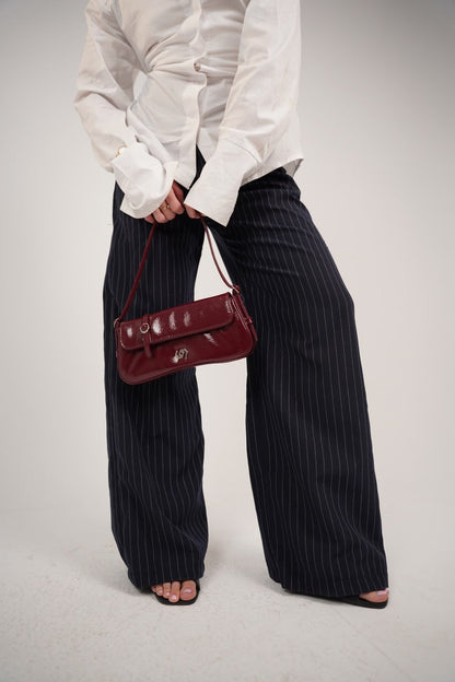 Women’s Navy Striped Tailor Pants