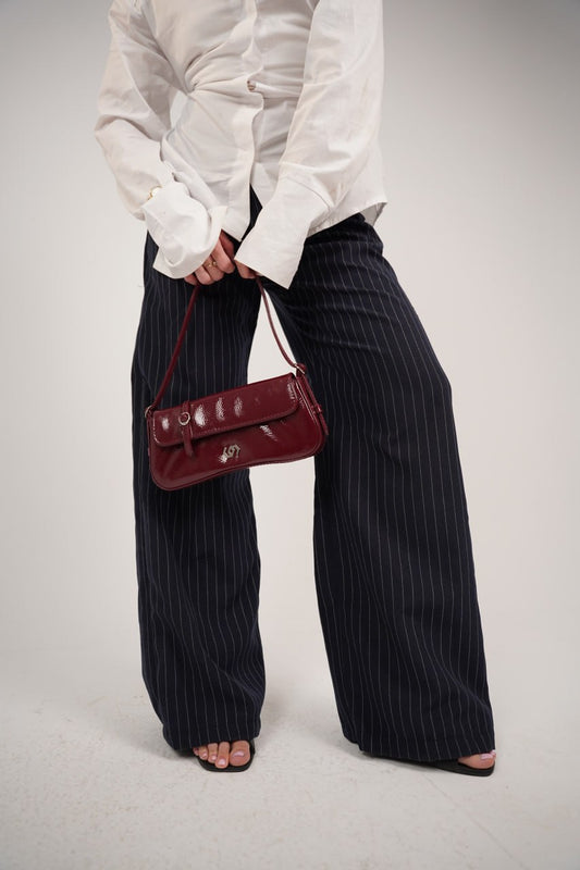 Women’s Navy Striped Tailor Pants