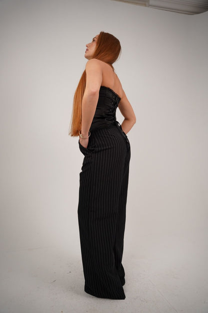 Women’s Black Striped Tailor Pants