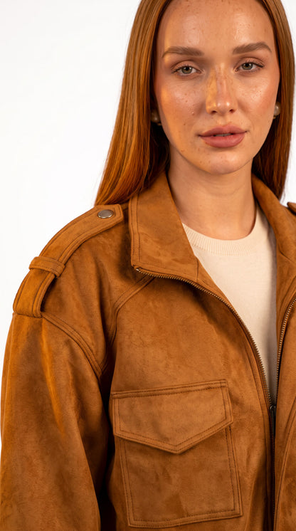 Camel Suede Jacket